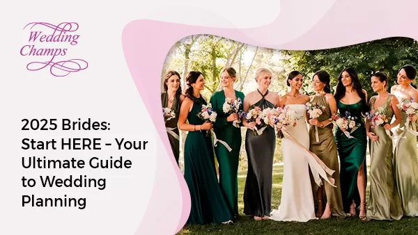 Bride with wedding checklist for 2025 planning