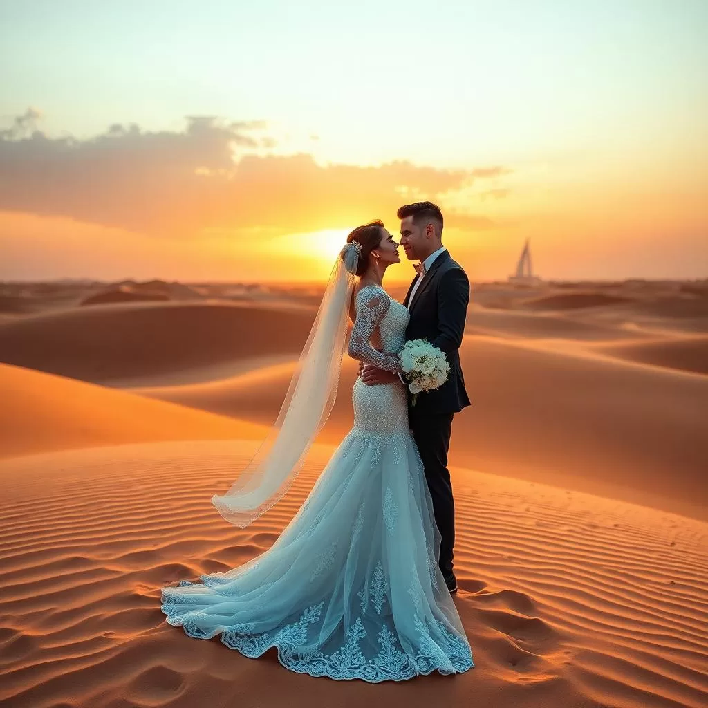 Desert pre-wedding photoshoot in Dubai