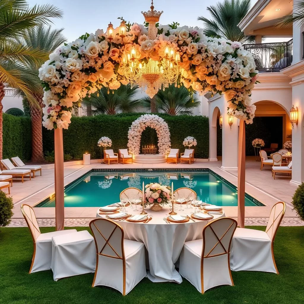 Private villa engagement styling in Dubai